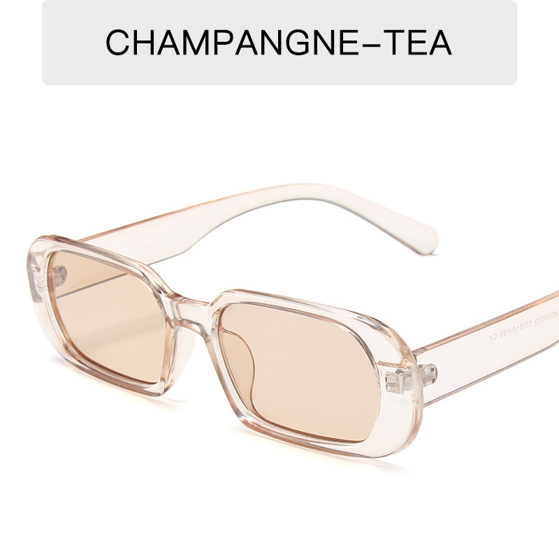 Retro Candy Color Sunglasses - Vibrant UV Protection - Champagne