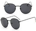 Women Retro Sunglasses - Trendy Tinted UV Protection - Black + Grey