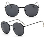 Women Retro Sunglasses - Trendy Tinted UV Protection - Black + Grey