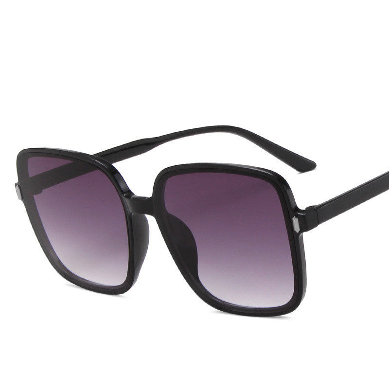Big Square Rice Nail Sunglasses - Trendy & Protective - Double grey