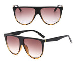 Gradient Lens Sunglasses: Style Meets UV Protection - Leopard print
