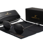 Classic Retro Sunglasses for Men - Timeless Style & UV Protection - Gun gray
