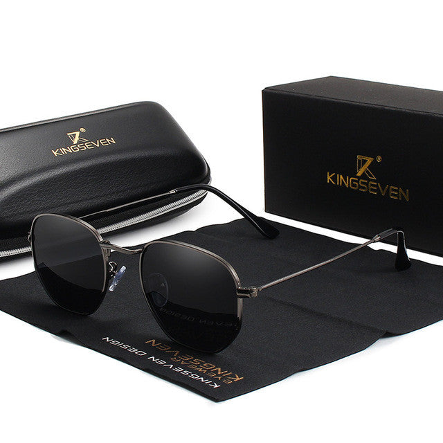 Classic Retro Sunglasses for Men - Timeless Style & UV Protection - Gun gray