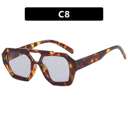 Big Frame Leopard Sunglasses - Bold Style & UV Protection - C8