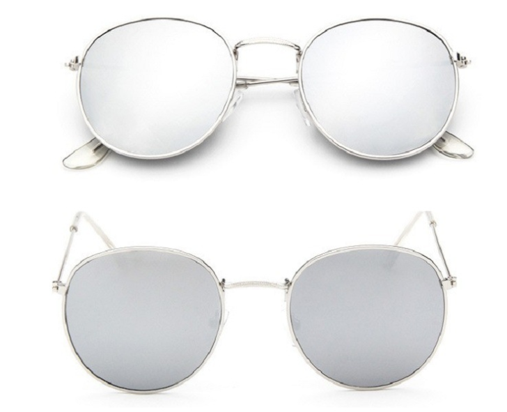 Women Retro Sunglasses - Trendy Tinted UV Protection - Silver + Silver