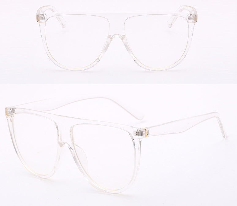 Gradient Lens Sunglasses: Style Meets UV Protection - Transparent flat