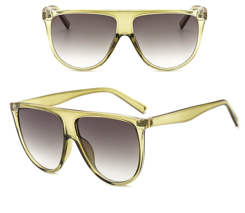Gradient Lens Sunglasses: Style Meets UV Protection - Green